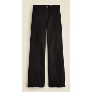 J.CREW Denim Trouser 1996 Semi-Stretch Plus Size US 20 35 Black NEW Casual CC557